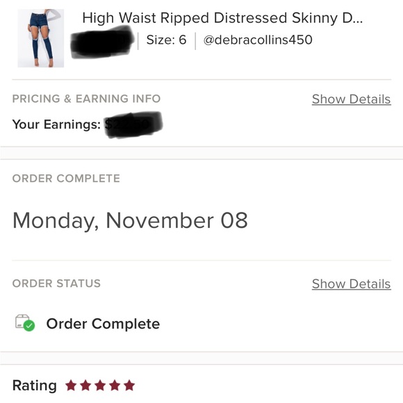 Blue High Waist Ripped Distressed Skinny Denim Jeans Pants - Picture 3 of 13